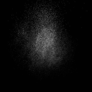 Kare siyah bir zemin üzerine su soyut sıçraması.