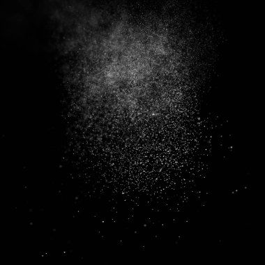 Kare siyah bir zemin üzerine su soyut sıçraması.