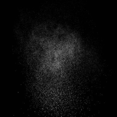 Kare siyah bir zemin üzerine su soyut sıçraması.