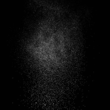 Kare siyah bir zemin üzerine su soyut sıçraması.