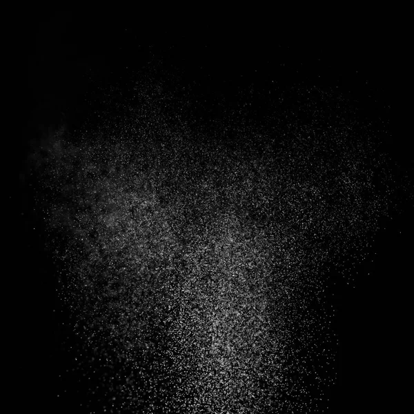 Абстрактні бризки води на квадратному чорному фоні . — стокове фото