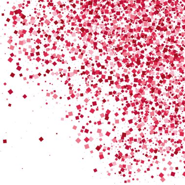 Beyaz izole konfeti kırmızı patlama. 