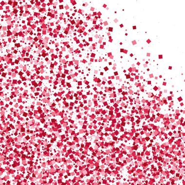 Beyaz izole konfeti kırmızı patlama. 