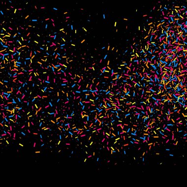 Renkli patlama konfeti. Renkli grenli doku vektör.