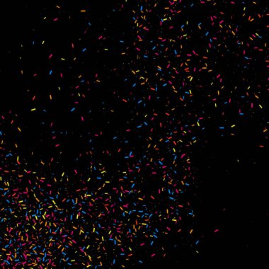 Renkli patlama konfeti. Renkli grenli doku vektör.