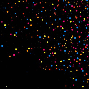 Renkli patlama konfeti. Renkli grenli doku vektör.