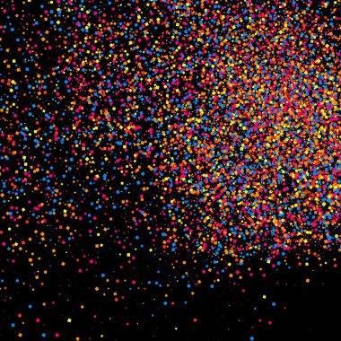 Renkli patlama konfeti. Renkli grenli doku vektör.