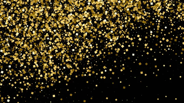 Altın Glitter Doku Siyah Izole Kutlama Arka Plan Altın Patlama — Stok Vektör