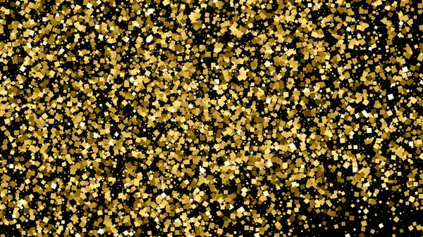 Gold Glitzertextur Isoliert Auf Schwarz Feierlicher Hintergrund Goldene Konfettiexplosion Vektor — Stockvektor