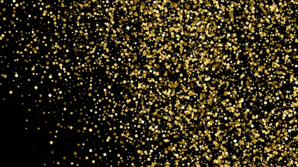ゴールドラメ テクスチャ ブラックに分離されました お祝い背景 紙吹雪の黄金の爆発 ベクトル イラスト Eps ワイド スクリーン — ストックベクタ