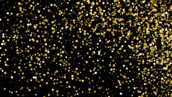 ゴールドラメ テクスチャ ブラックに分離されました お祝い背景 紙吹雪の黄金の爆発 ベクトル イラスト Eps ワイド スクリーン — ストックベクタ