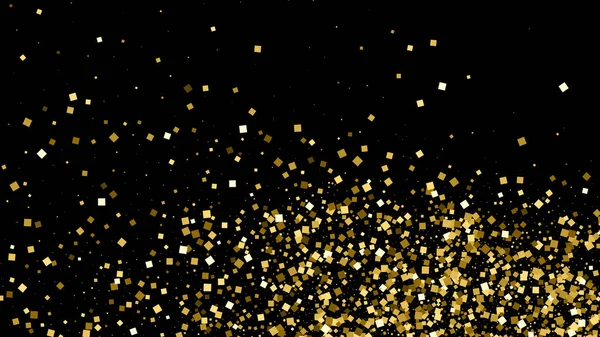 Altın Glitter Doku Siyah Izole Kutlama Arka Plan Altın Patlama — Stok Vektör