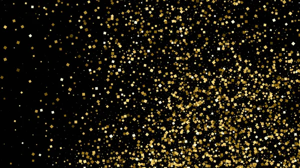 Gold glitter texture isolated on black. Celebratory background. Golden explosion of confetti. Vector illustration,eps 10. Widescreen 16 : 9.