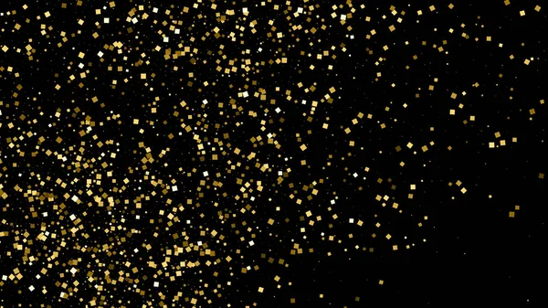 Gold Glitzertextur Isoliert Auf Schwarz Feierlicher Hintergrund Goldene Konfettiexplosion Vektor — Stockvektor