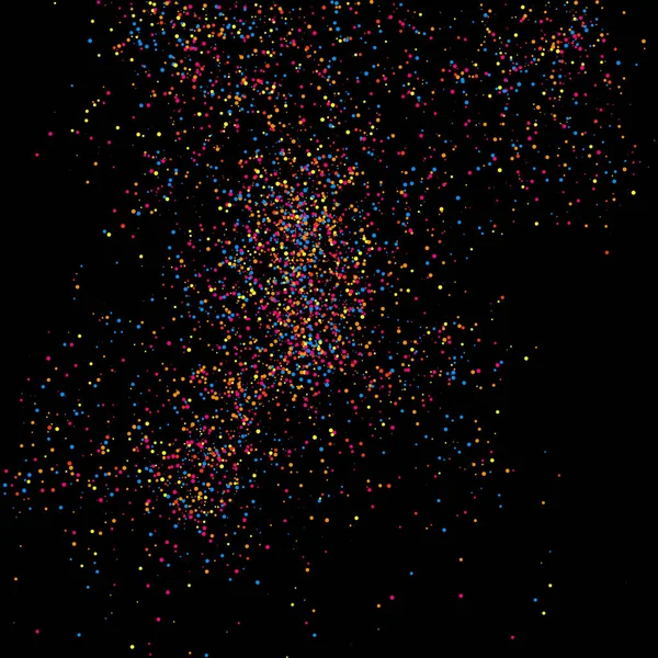 Colorful explosion of confetti.  Colored grainy texture vector. — Stock Vector