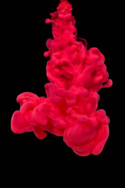 Kırmızı akrilik boya su.