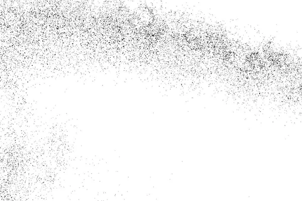 孤立在白色的黑色颗粒状纹理. — 图库矢量图片