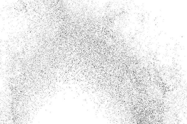 Textura granulada negra aislada en blanco . — Archivo Imágenes Vectoriales