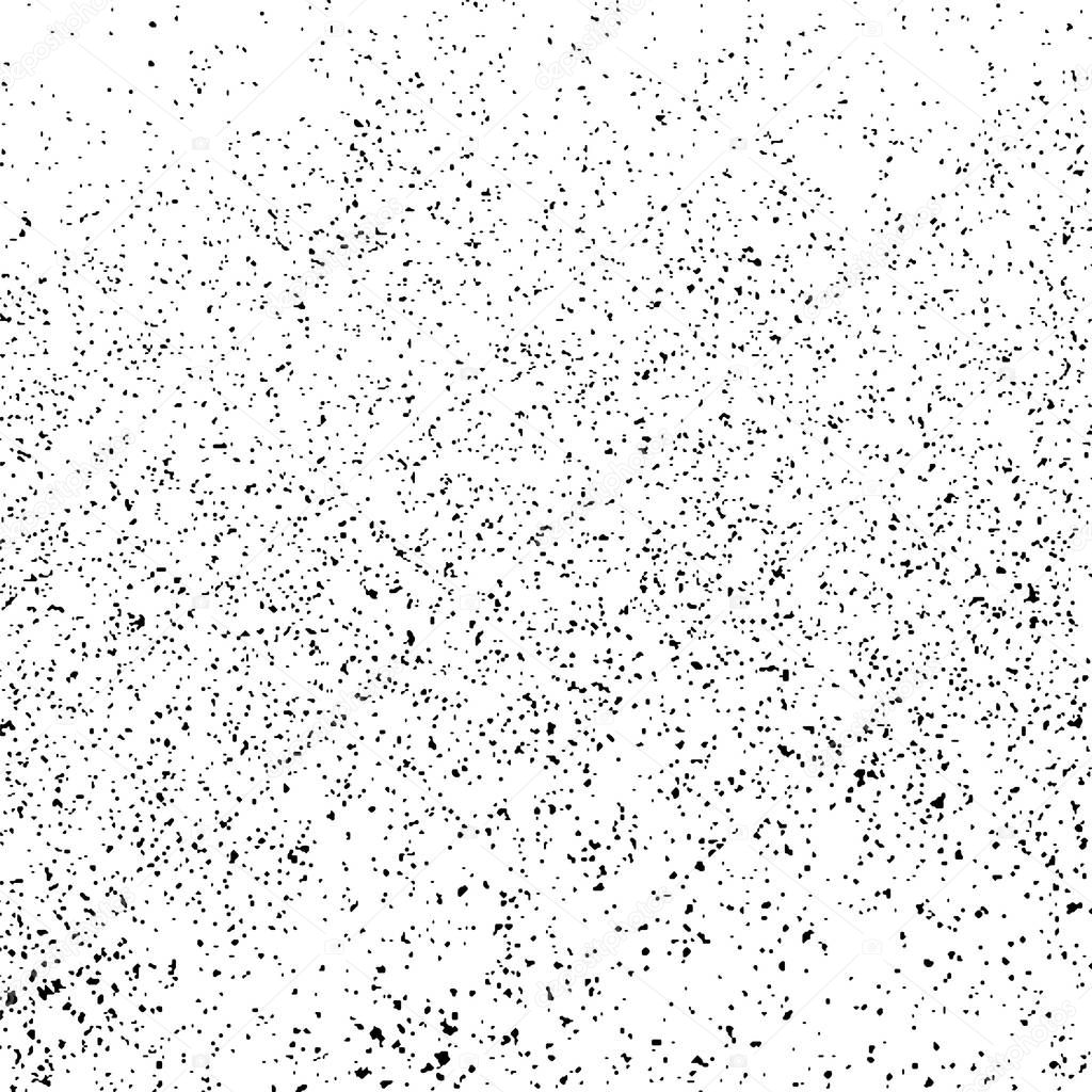 Black grainy texture isolated on white.