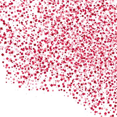 Beyaz izole konfeti kırmızı patlama. 