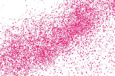 Beyaz izole konfeti kırmızı patlama. 