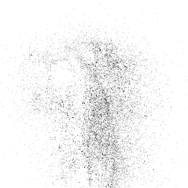 Textura granulada negra aislada en blanco . — Vector de stock