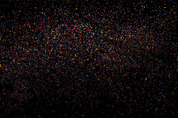 Colorida explosión de confeti. vector de textura granulada de color . — Vector de stock