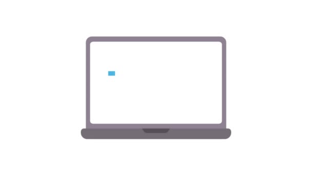 Morph Bir Akıllı Telefon Içine Belgili Tanımlık Laptop Bilgisayarda Mektup — Stok video