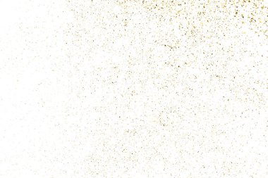 Altın glitter doku üzerinde beyaz izole.