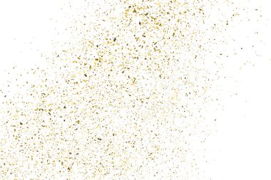 Altın glitter doku üzerinde beyaz izole.
