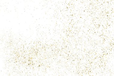 Altın glitter doku üzerinde beyaz izole.