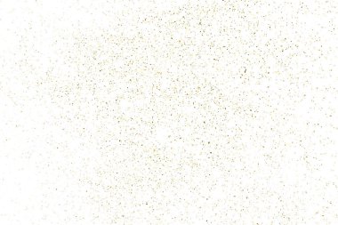 Altın glitter doku üzerinde beyaz izole.