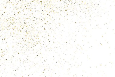 Altın glitter doku üzerinde beyaz izole.