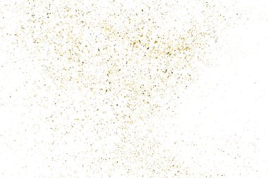 Altın glitter doku üzerinde beyaz izole.