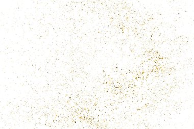 Altın glitter doku üzerinde beyaz izole.