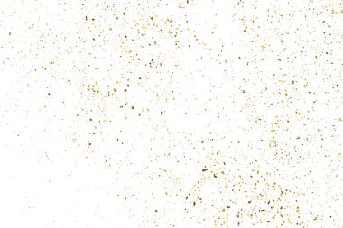 Altın glitter doku üzerinde beyaz izole.