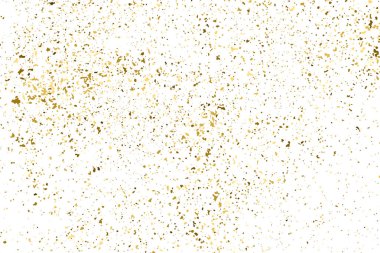 Altın glitter doku üzerinde beyaz izole.