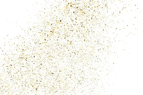 Altın glitter doku üzerinde beyaz izole.