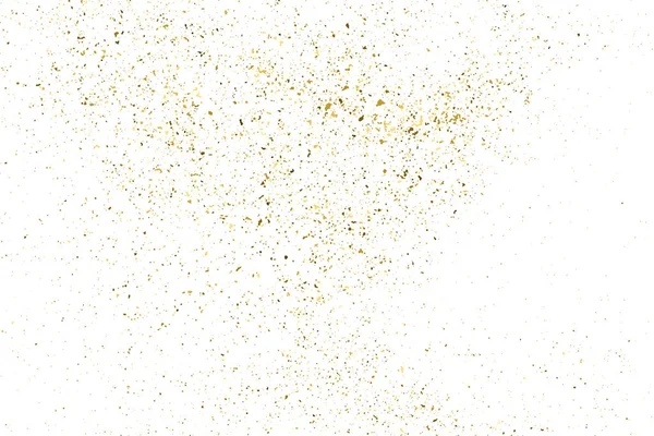 Altın glitter doku üzerinde beyaz izole.