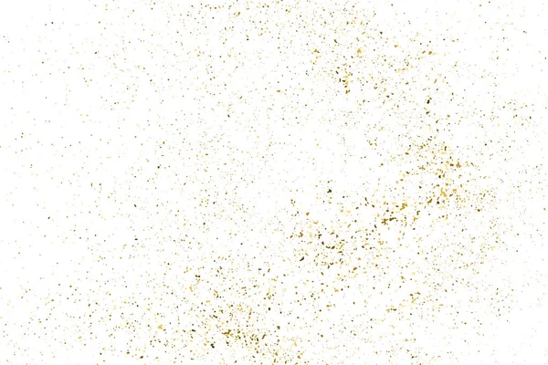 Altın glitter doku üzerinde beyaz izole.