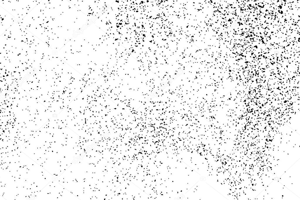 Black grainy texture isolated on white.