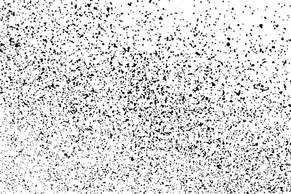 Black grainy texture isolated on white.