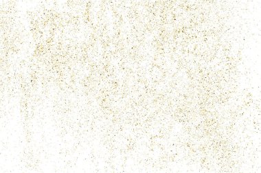 Altın glitter doku üzerinde beyaz izole.