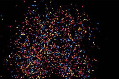 Renkli patlama konfeti. Renkli grenli doku vektör.