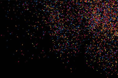 Renkli patlama konfeti. Renkli grenli doku vektör.