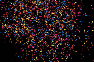 Renkli patlama konfeti. Renkli grenli doku vektör.