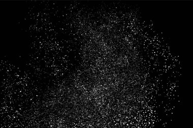 Tahıl soyut doku siyah arka plan üzerine izole. Gürültü tasarım öğesi. Sıkıntı kaplaması dokulu. Vektör çizim, eps 10.