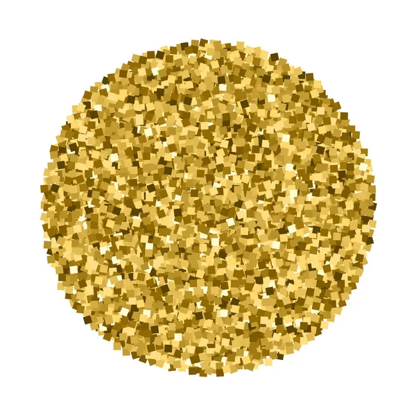 Gold circle glitter textur vektor. — Stock vektor