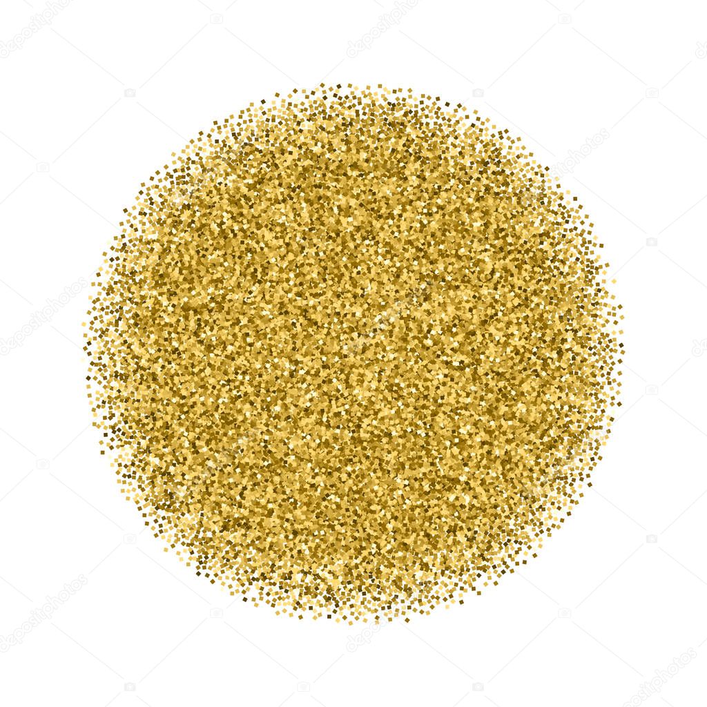 Gold circle glitter texture vector.