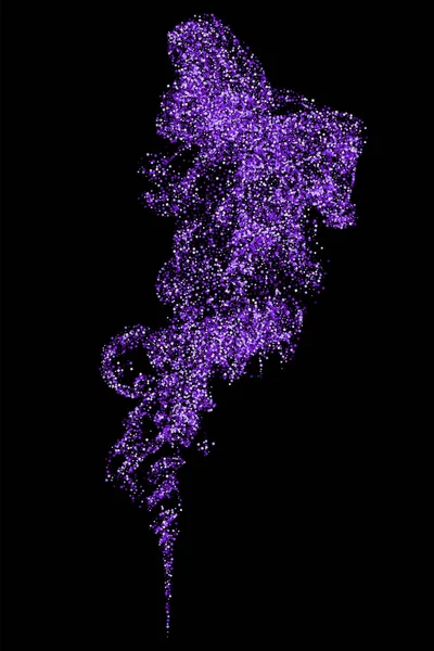 Explosión púrpura de confeti . — Vector de stock
